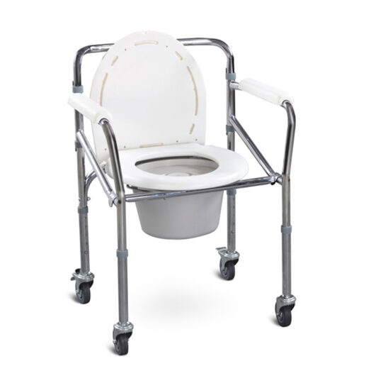 Commode chair foldable